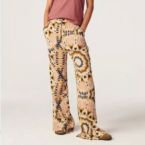 BA&SH Clyde Flared Pants Colourful Beige Size Large